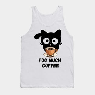 Frazzled Cat with Coffee Mug Tank Top